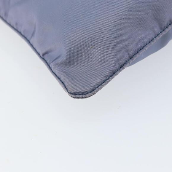 PRADA Shoulder Bag Nylon Light Blue Silver Auth ar13778